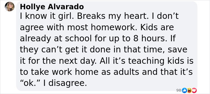 Woman Is Heartbroken After Her 1st Grader Son Spends Hours On Homework On His 2nd Day Of School