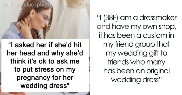 “I Asked Her If She’d Hit Her Head”: Pregnant Dressmaker Refuses Bride’s Demands, Drama Ensues