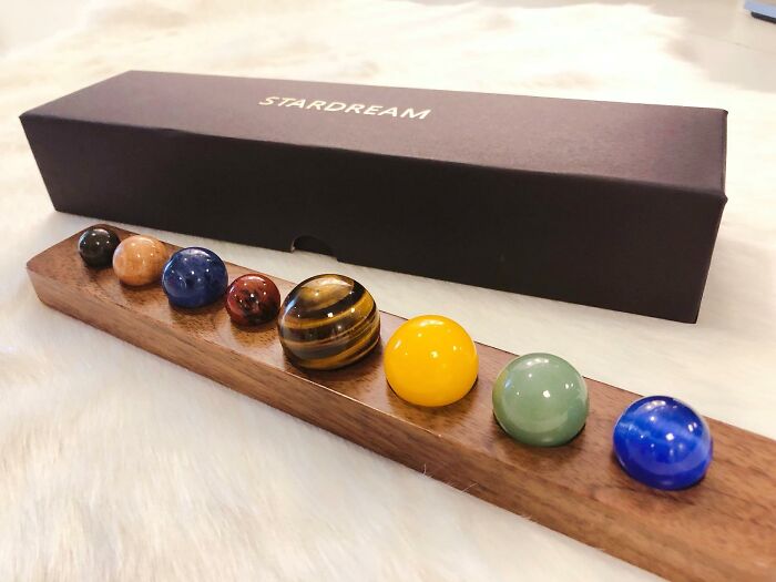 Bring The Cosmos To Your Coffee Table With This Gemstone Solar System Set – It's Out Of This World!