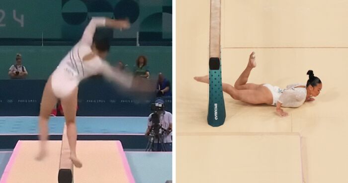 Suni Lee Pokes Fun At Her 2024 Paris Olympic Beam Final Fall With Hilarious Viral Trend