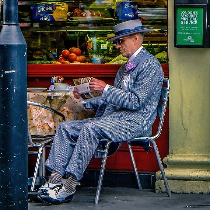 Saw This Awesome Gentleman Reading The Paper And Couldn't Resist Snapping A Shot. Smashing