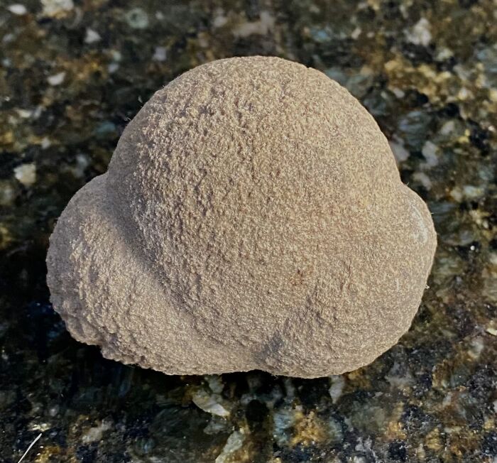 A Rock I Found In The Desert That Looks Like A Water Molecule