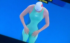 Optical Illusion Swimsuit Leaves Chinese Olympian Tang Qianting’s Waist Looking “Snatched”