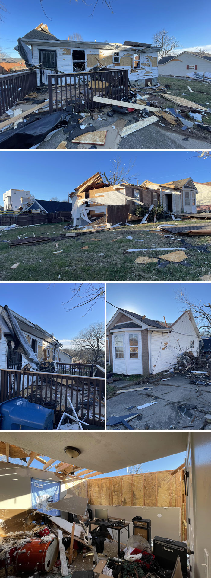 Nuestra casa destruida tras un tornado en Nashville