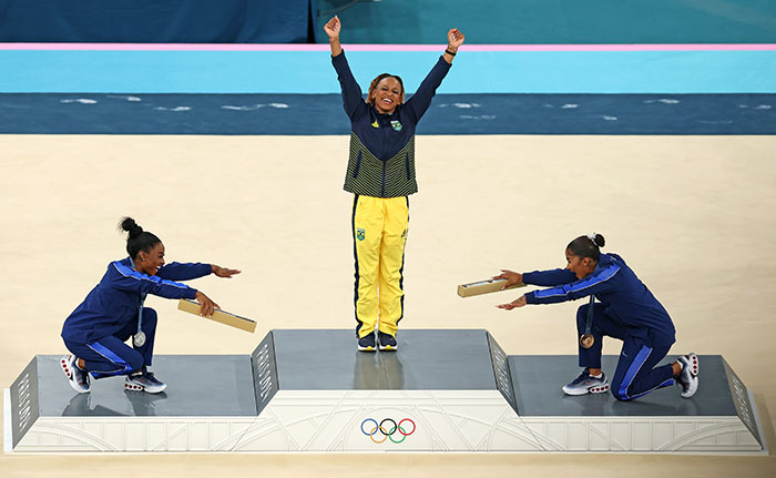 Simone Biles And Chiles Jordan Chiles' Sportsmanship Towards Rival's Victory Wins The Internet