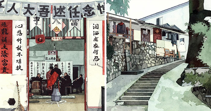 36 Elegant And Detailed Watercolor Paintings By GEGYjiji