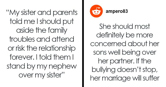 Woman Announces Wedding With Her Son's School Bully's Father, Her Sister Won't Attend The Event