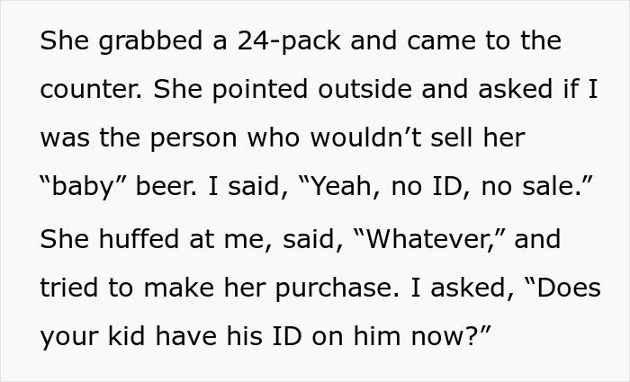 “No ID, No Sale”: Underage Guy Refused Alcohol, Gets Mommy To Teach Cashier A Lesson