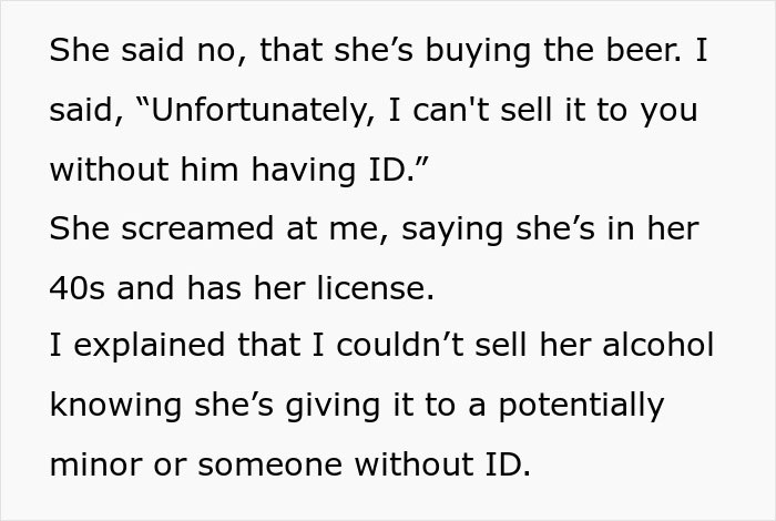 “No ID, No Sale”: Underage Guy Refused Alcohol, Gets Mommy To Teach Cashier A Lesson