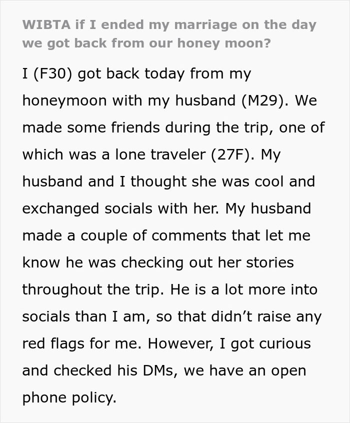 “Would I Be The Jerk If I Ended My Marriage On The Day We Got Back From Our Honeymoon?”