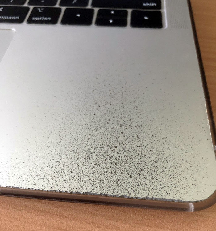 My Sweaty Palms Have Corroded My MacBook's Aluminum Over The Years