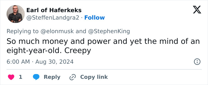 Elon Musk Insults Stephen King With Vulgar AI-Generated Pic, But It Backfires Spectacularly