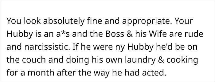 “My Husband Said I Embarrassed Him With My Look At Dinner With His Boss’ Family”