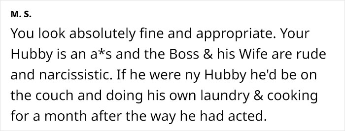 “My Husband Said I Embarrassed Him With My Look At Dinner With His Boss’ Family”