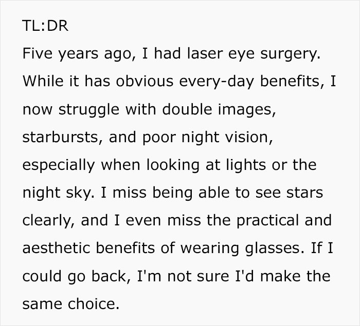 “I Regret Having My Eyes Lasered”: Netizen Candidly Talks About Surgery Results 5 Years Later