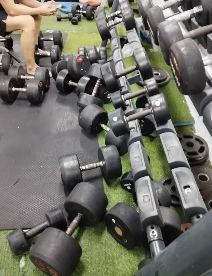 The Dumbell Rack At My Local Gym