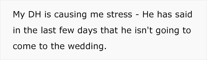 Woman Can't Fathom Why Her Husband Refuses To Accompany Her To Best Friend's Wedding, Seeks Advice