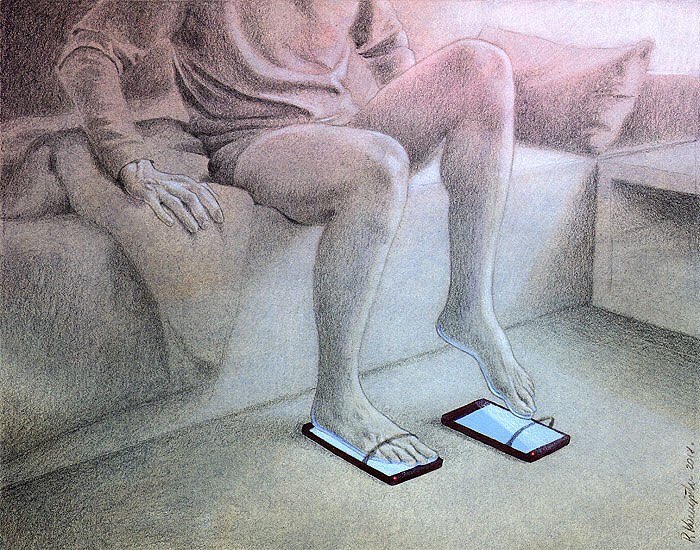 Disconnected In A Digital World: Paweł Kuczyński’s Satirical Lens On Internet Dependency (41 Pics)