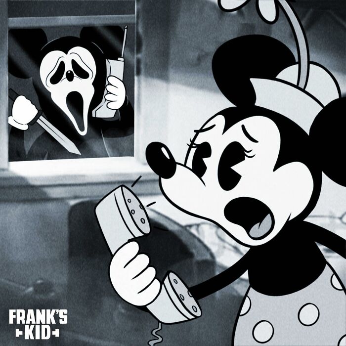 Artist Imagines Iconic Horror Characters In Classic Disney’s Mickey Mouse (20 New Pics)