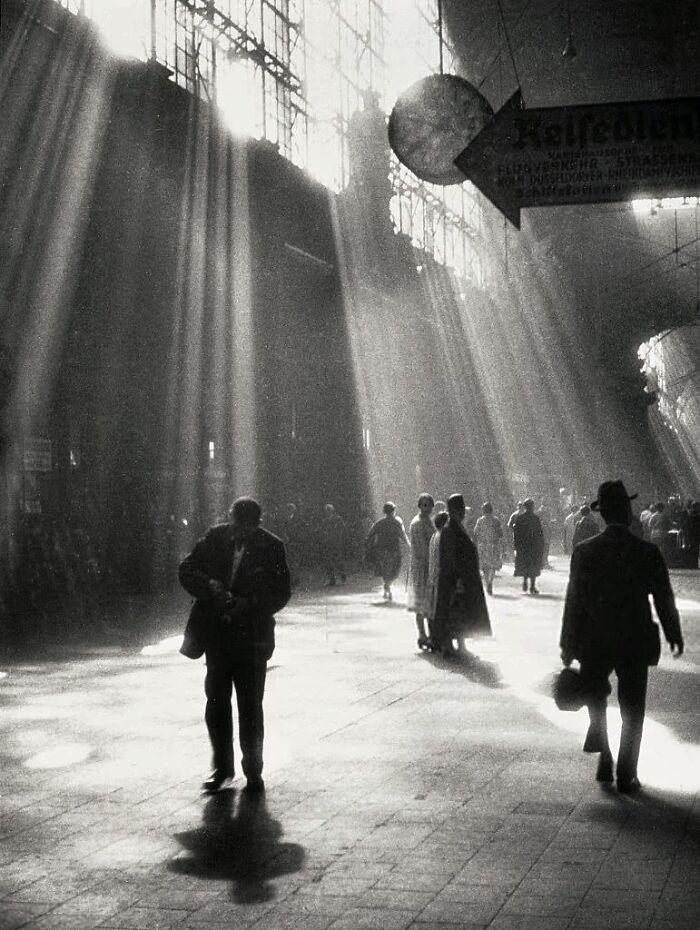 Passengers In Railway Station, Germany, 1940’s - By Paul Wolff