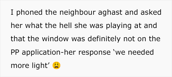 Homeowner Halts Neighbor's House Renovation After They Start Installing A Window Over Their Yard