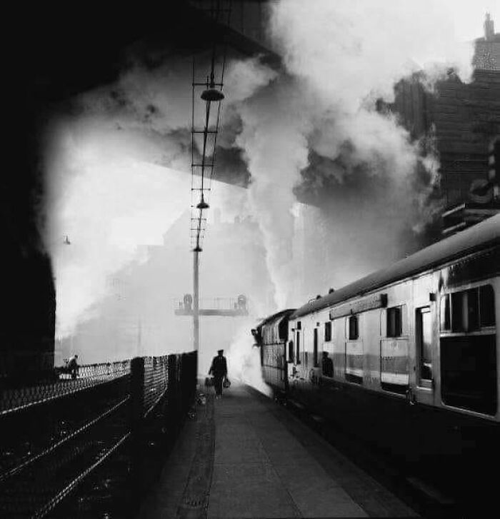 Lime Street Railway Station, Liverpool, 1954, Photographed By Bert Hardy