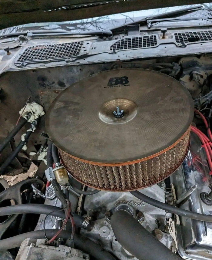 Using A Cymbal As An Air Filter Lid “It Ain't Stupid If It Works.”