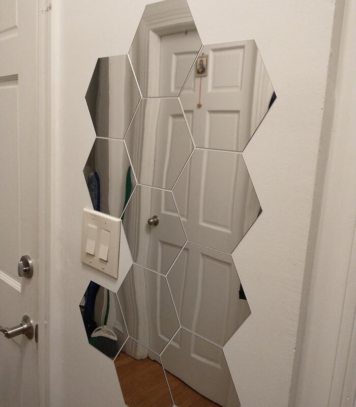  Hexagon Wall Decals Mirrors Will Add A Touch Of Glam And Make Any Space Feel Bigger And Brighter