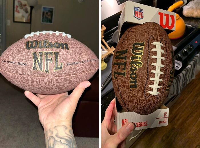 This Wilson Nfl Football Is So Grippy, You Might Even Be Able To Catch It With One Hand (But We Don't Recommend Trying That At Home)