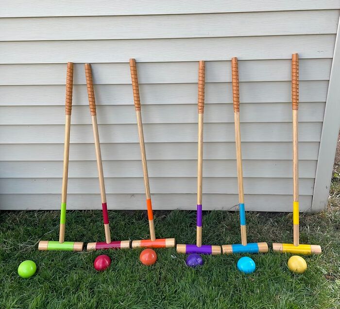 Channel Your Inner Alice In Wonderland And Host A Whimsical Croquet Tournament With This Six Player Croquet Set. Just Try Not To Lose Your Head 