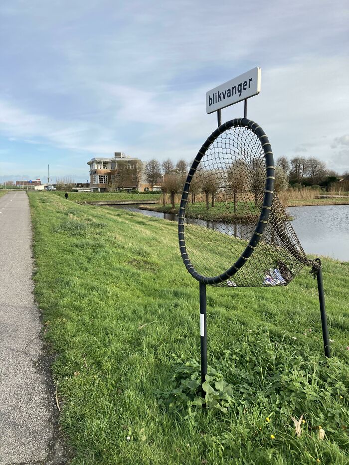 There Are Bins Along Cycle Paths In The Netherlands Which Allow You To Throw Out Rubbish Without Slowing Down