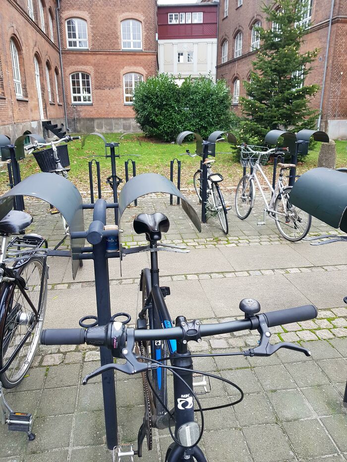 This Rooftop For Bicycles So The Saddle Won't Get Wet