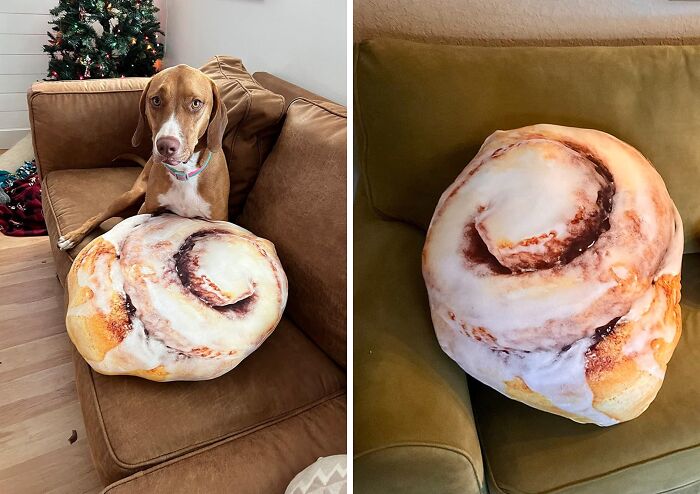 This Cinnamon Bun Throw Pillow Is The Perfect Snuggle Buddy For All Your Fall Feels