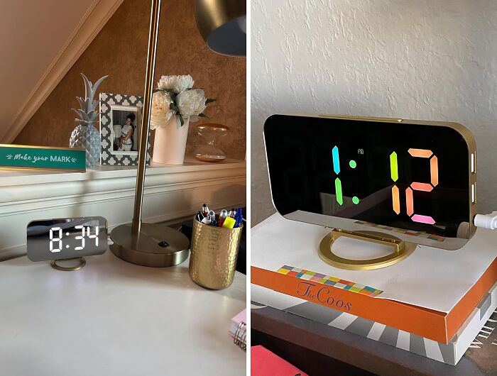 Hitting Snooze Is For Amateurs. This LED Alarm Clock's Bright Display Will Blast You Awake Faster Than A Cold Shower