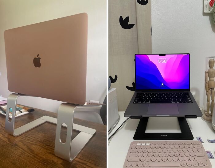 Neck Cramps And Hunchback Posture? Not On This Redditor's Watch! This Aluminum Laptop Stand Is The Ergonomic Upgrade Your Workspace Needs