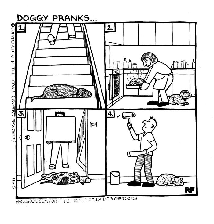 New Relatable Comics About The Reality Of Owning A Dog From The Series “Off The Leash”