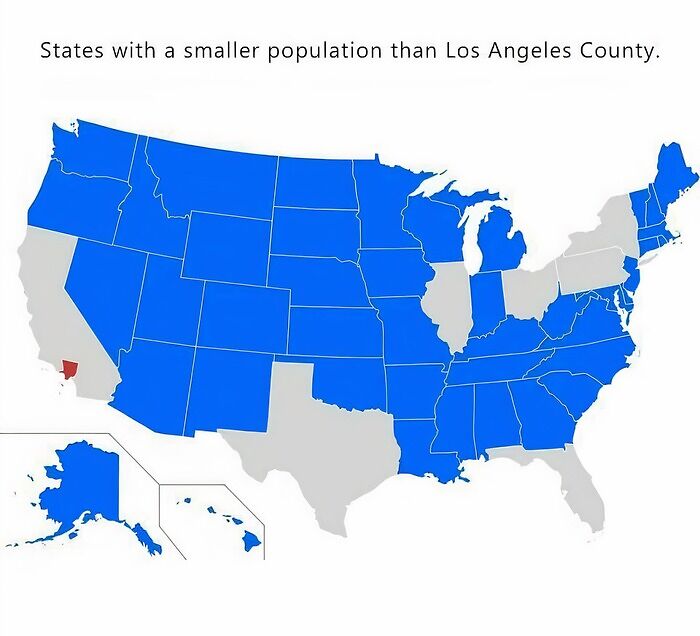 A Cool Guide To States With Smaller Population Than Los Angeles County