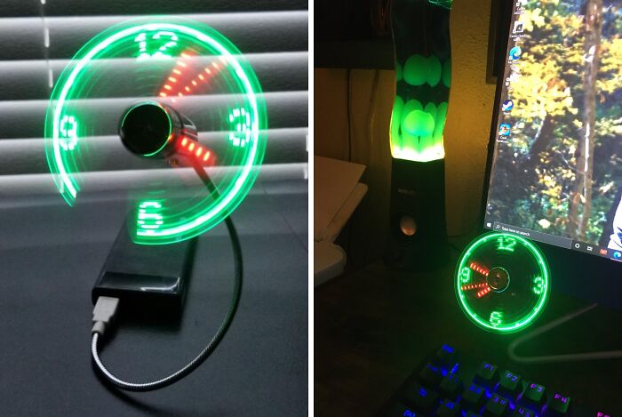 Is It Hot In Here, Or Is It Just This Cool USB Clock Fan With Its Mesmerizing LED Display?