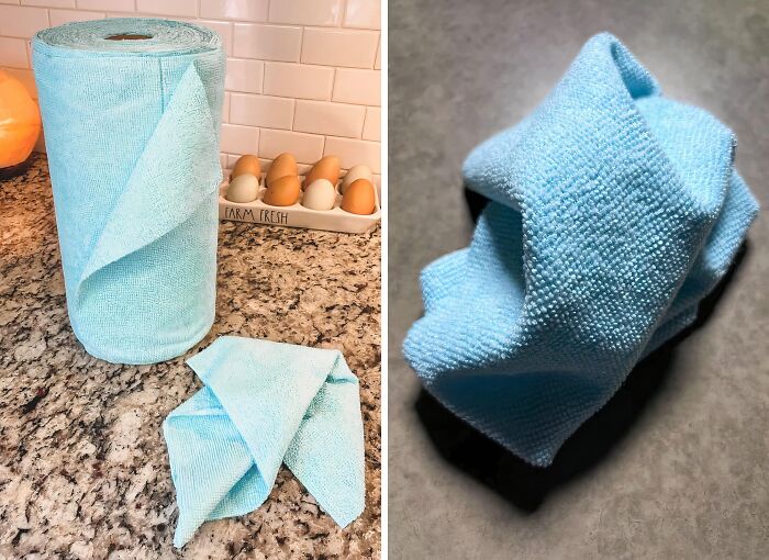 Ditch The Paper Towels! This Roll Of Reusable Microfiber Cleaning Cloths Will Be Your Cleaning Sidekick For Years To Come