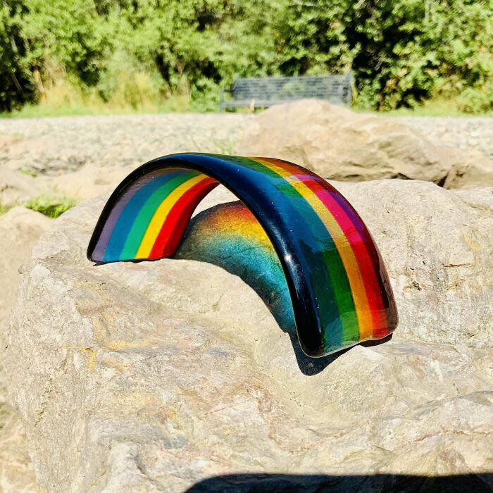 I Made A Fused Glass Rainbow Bridge