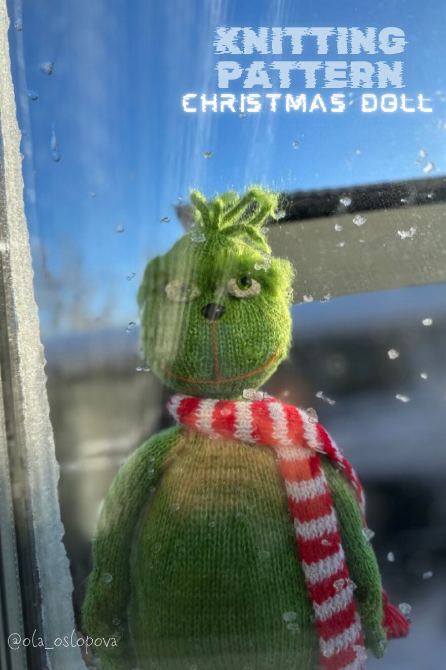 The Grinch Knitting Pattern💚 Christmas Gift Ideas. A Great Gift For Christmas 💚