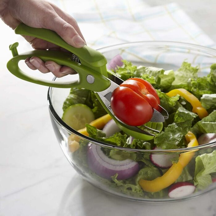 Ditch The Dull Knives And Bulky Cutting Boards! These Trudeau Salad Tongs Will Have You Chopping And Tossing Like A Pro Chef In No Time