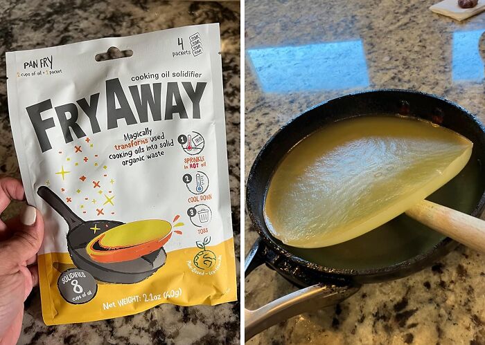 Don't Let Leftover Cooking Oil Be The Villain Of Your Kitchen! This Fryaway Will Turn It Into A Harmless, Easy-To-Toss Solid