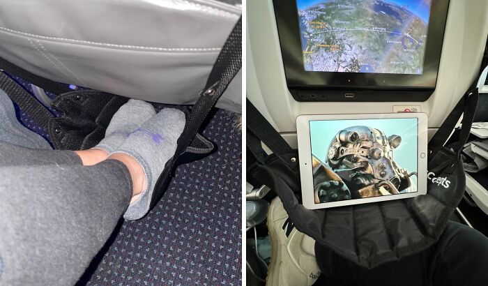 Long Flights Got Your Legs Feeling Like Lead? This Footrest Will Have You Floating On Cloud Nine