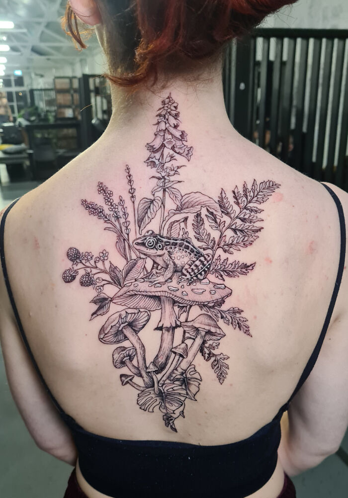 Botanical Tattoo By Flavia Verda, Nr Studio, Bristol, UK