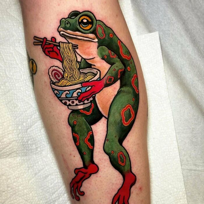 Ramen Frog Done By Brian At Alluvion Tattoo In Mcmurray Pa