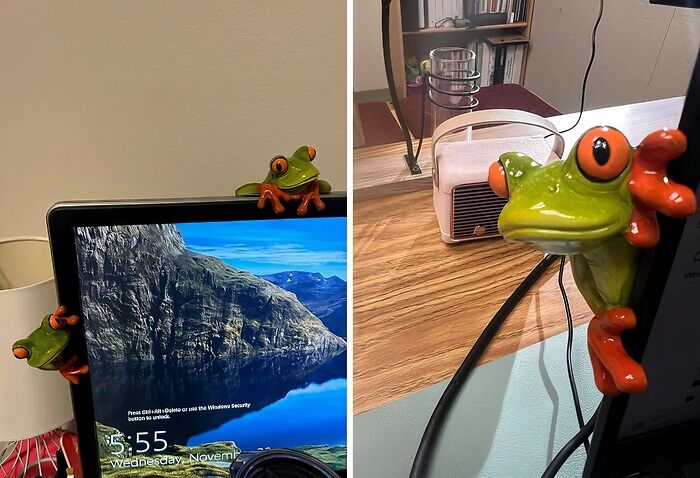 These Resin Frogs Are Ready To Leap Onto Your Monitor And Make A Splash