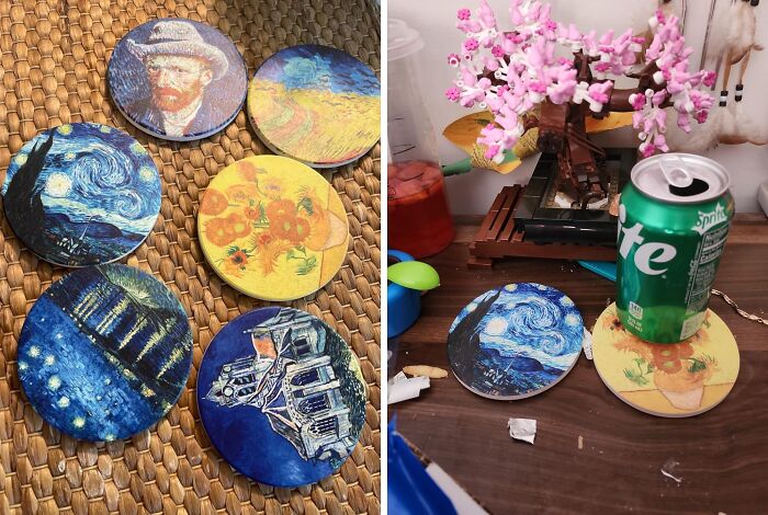 Add A Touch Of Artistic Flair To Your Home With These Stunning Van Gogh-Inspired Coasters - Even Your Morning Coffee Will Feel More Sophisticated