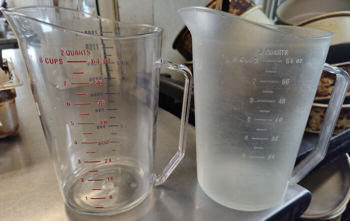 A Pitcher After One Day Of Use (In A Bakery) vs. Used For More Than A Year