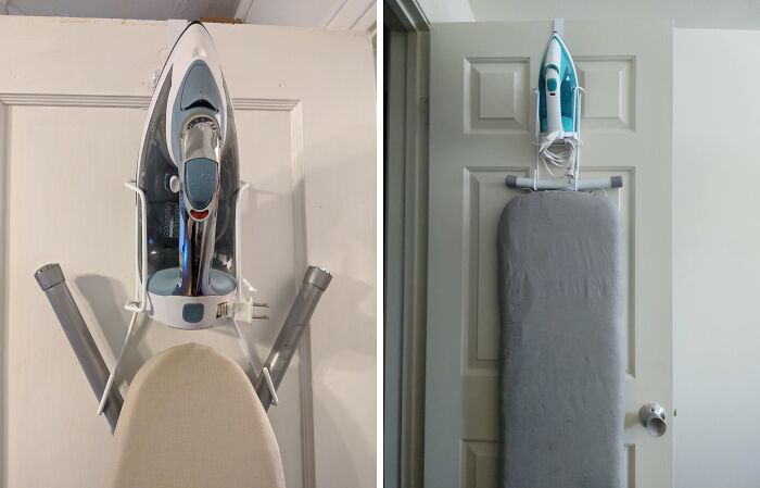 Ironing Board Always In The Way? Not Anymore! This Wire Over The Door Ironing Caddy Is Here To Save Your Space